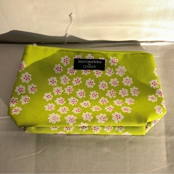 Marimekko for Clinique Bag Makeup Holder Cometic Bag Floral Zipper Pouch Carrier - Picture 4 of 7